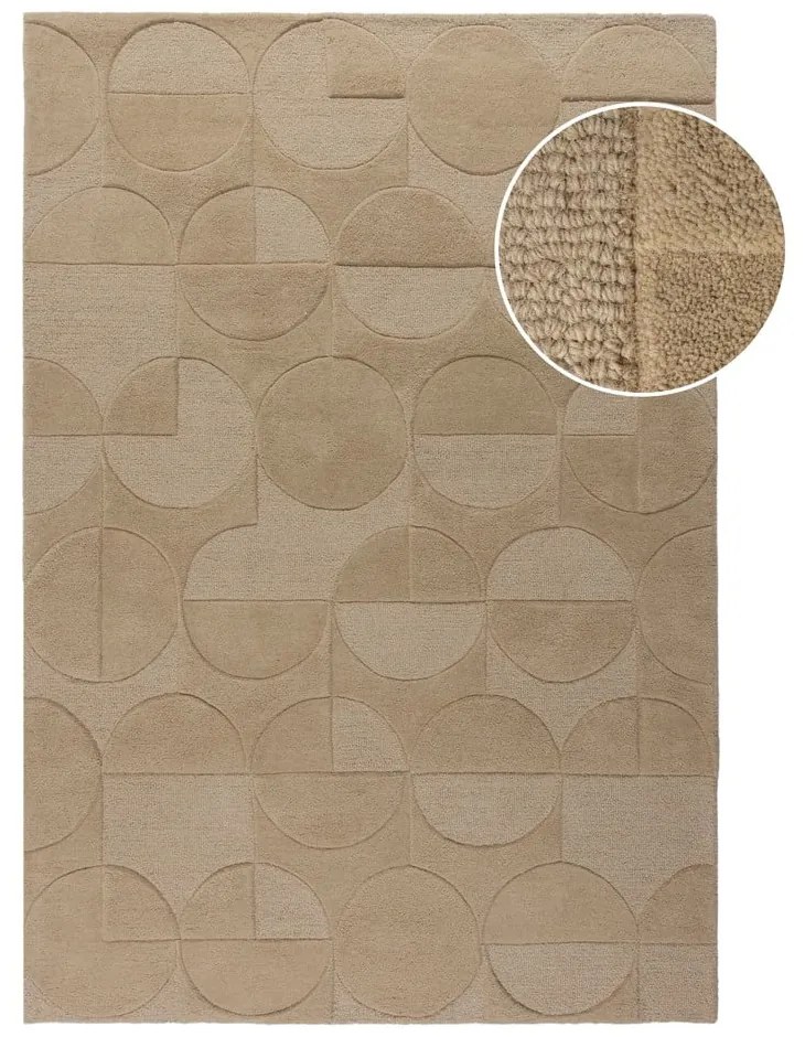 Tappeto in lana di colore naturale 120x270 cm Gigi - Flair Rugs