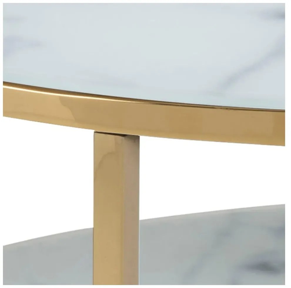 Tavolino rotondo bianco ø 80 cm Alisma - Actona