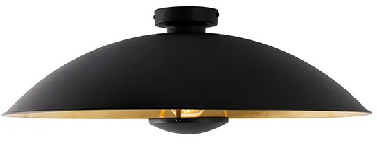 Plafoniera vintage nera con oro 60 cm - Emilienne