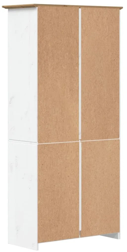 Libreria bodo 5 ripiani 80x38x180cm legno massello pino marrone