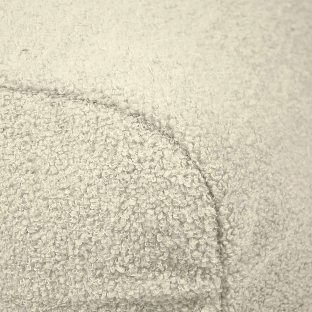 Puof a sacco color crema con rivestimento in bouclé Plus 50 Lounge – SLOWDOWN