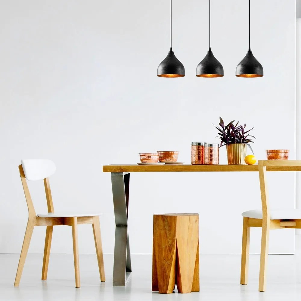 Lampadario nero con paralume in metallo Tattoo – Opviq lights