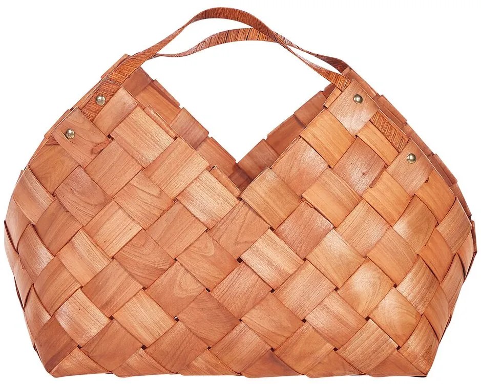 Cesta legno naturale 42 cm QARA Beliani