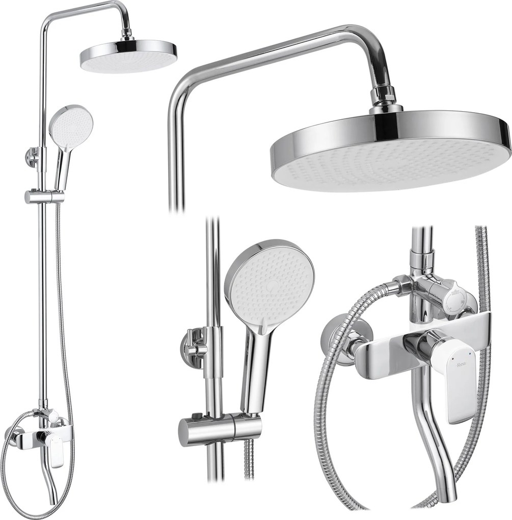 Set doccia REA BLOOM WHITE CHROME
