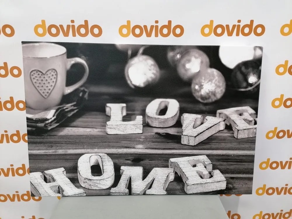 Quadro su tela – Casa armoniosa in bianco e nero