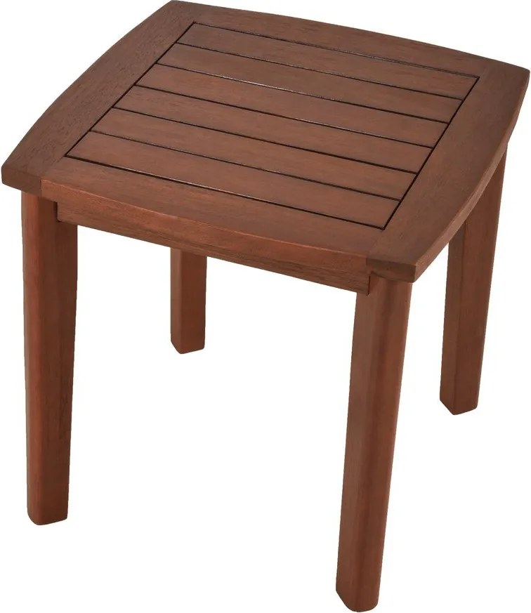 Sedia a dondolo in legno marrone scuro con tavolino Sinaloa - Garden Pleasure