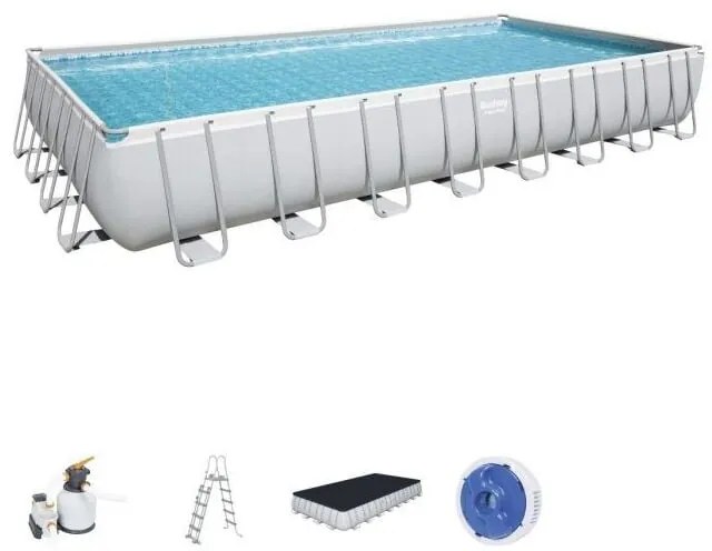 Piscina 56456 7 Power Steel Con Accessori Grigio - Bestway
