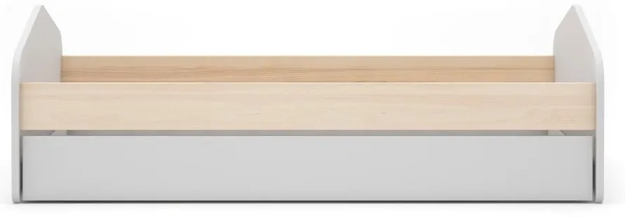 Letto per bambini in pino bianco/naturale con letto estraibile 90x200 cm Estefania - Marckeric