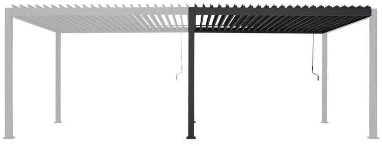 Pergola estensione Modus in alluminio struttura grigio scuro L 360 x P 360 x H 250 cm