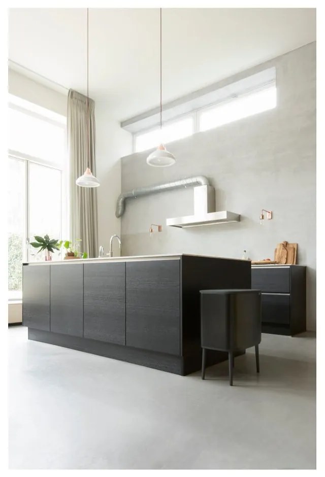 Cestino per la spazzatura in acciaio in nero opaco per raccolta differenziata/touch 34 l Bo Touch Bin – Brabantia