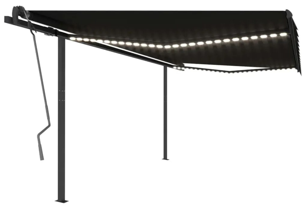 Tenda Automatica con Sensore Vento e LED 4x3,5 m Antracite