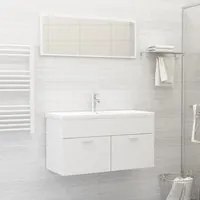 Set Mobili da Bagno Bianco in Truciolato 3070883