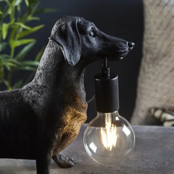 Endon 101188 - Lampada da tavolo DACHSHUND 1xE27/10W/230V nero