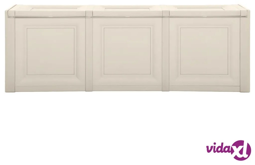 vidaXL Baule per Cuscini Crema 125x40x42 cm 130 L