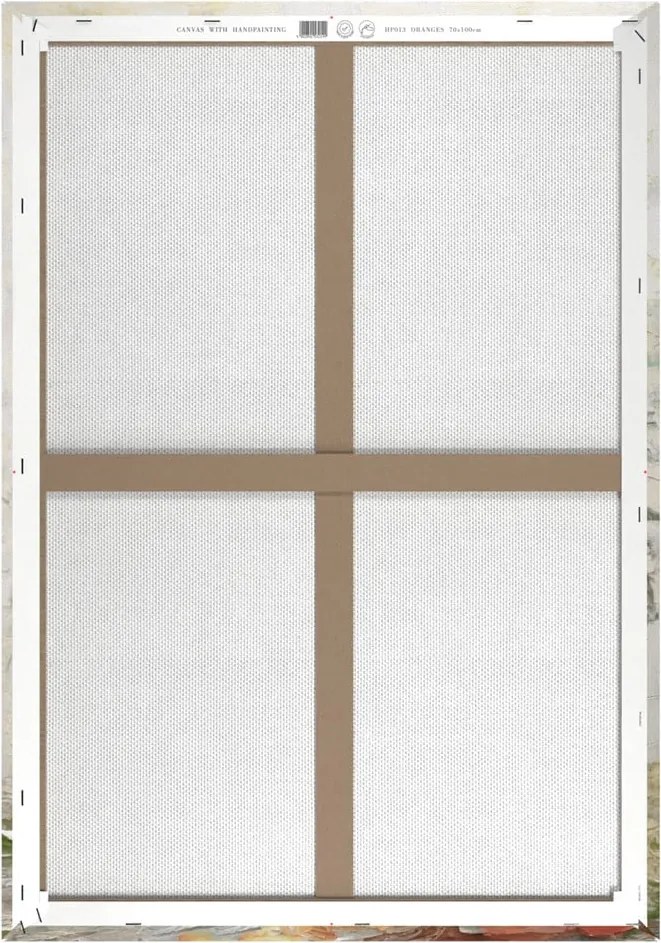 Quadro con elementi dipinti a mano 70x100 cm Oranges – Styler