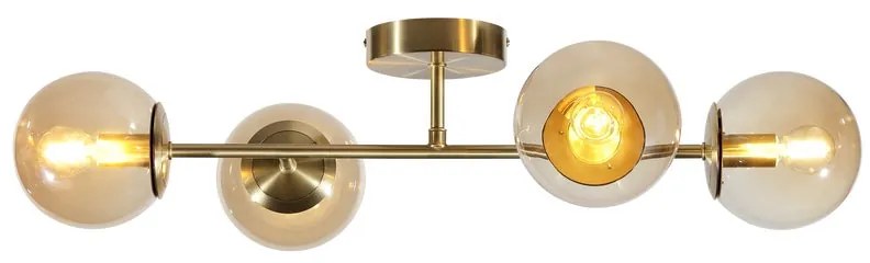Plafoniera glamour Callas Ø 17 cm dorato IP20, 4XE14 INSPIRE