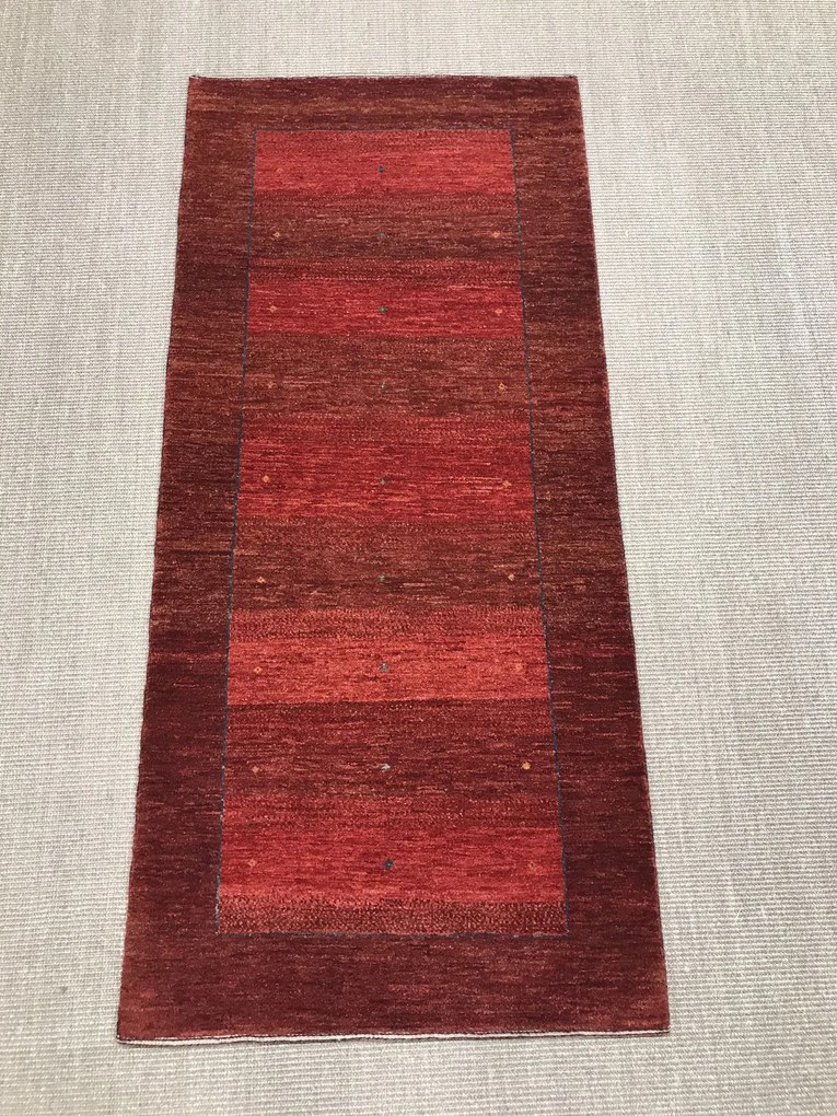 Loribaft Tappeto 170 x 80 Rosso (Iran) Annodato A Mano