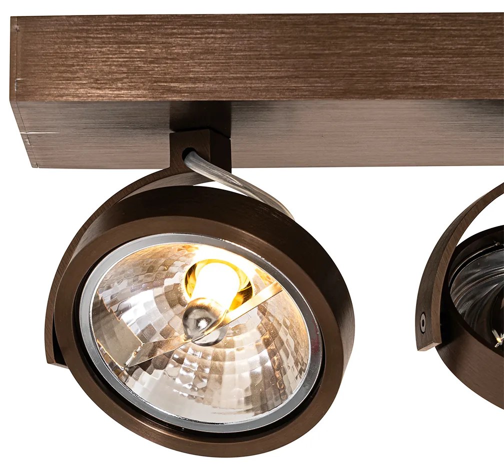 Faretto di design bronzo scuro 3 luci orientabile e inclinabile - Go