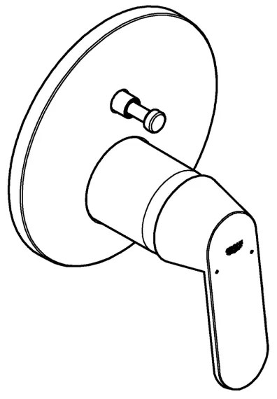 GROHE 24045000 - Rubinetto EUROSMART con deviatore a due vie, cromo lucido