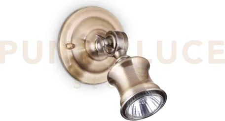 Barber applique 1 luce attacco gu10 brunito orientabile