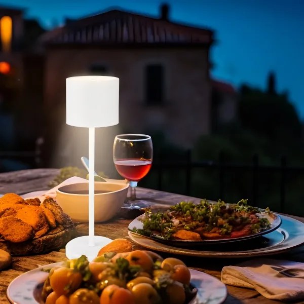 Briloner 7521016 - Lampada da tavolo LED dimmerabile SIGO 2,5W/5V IP44 2600 mAh bianca