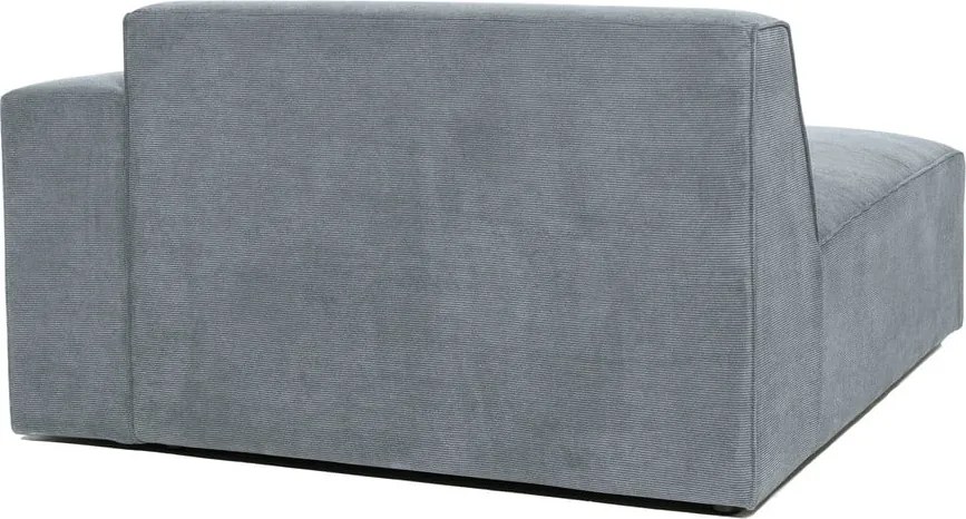 Divano componibile grigio (con penisola a destra) con rivestimento in velluto a coste Sting – Scandic