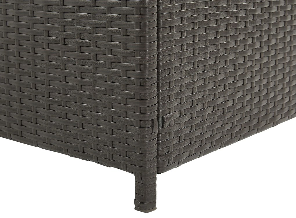 Cesta da giardino rattan marrone 126 x 46 cm MODENA Beliani