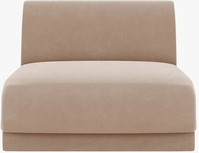 Modulo centrale Miley senza braccioli in velluto – L90 cm