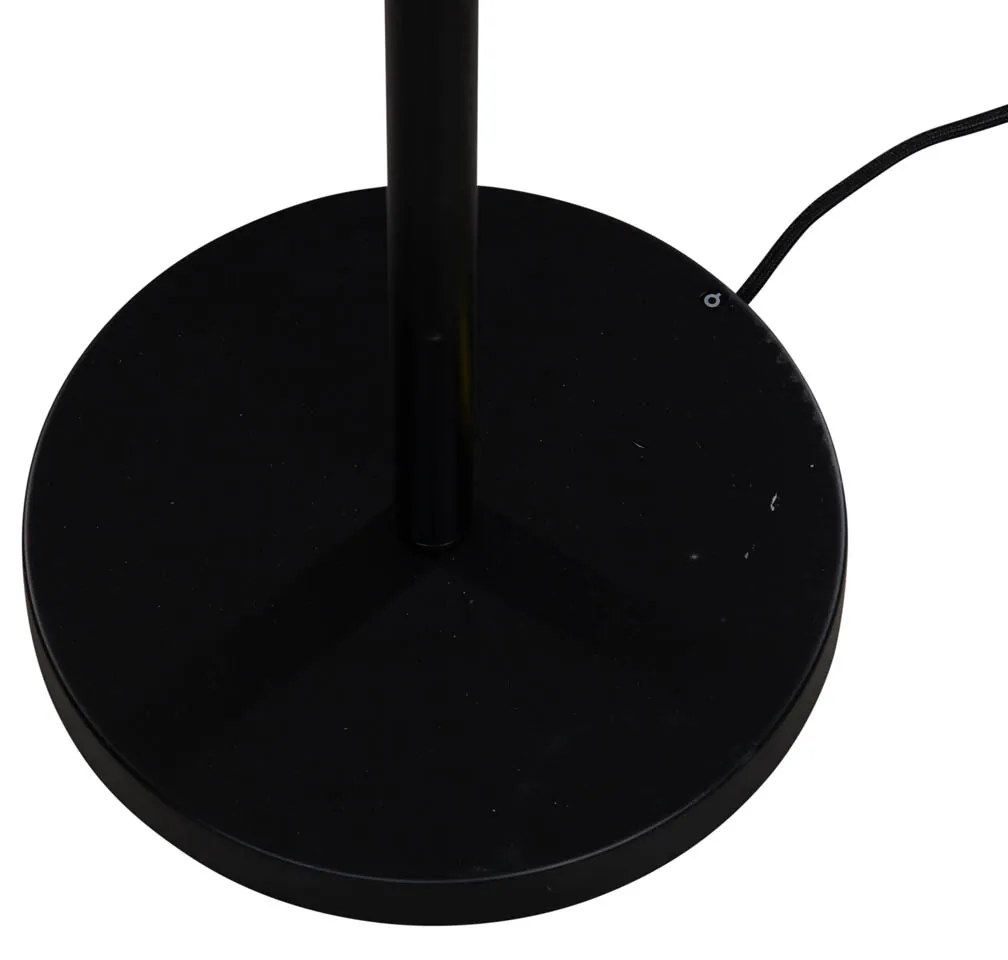 Lampada da terra nera con paralume in velluto stampa coccodrillo 40 cm - Simplo
