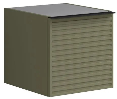 Struttura semi colonna da bagno Pixel 1 anta laccato opaco verde salvia L 40 x H 40 x P 45.5 cm