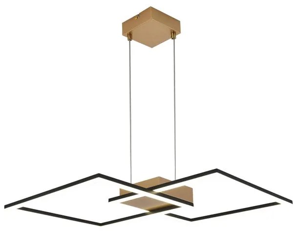 Lampadario LED glamour Kira nero 4900 lumen