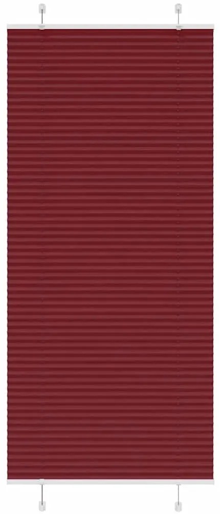 Tenda Plissettata Rosso Bordeaux 85x200 Cm Larghezza Tessuto /