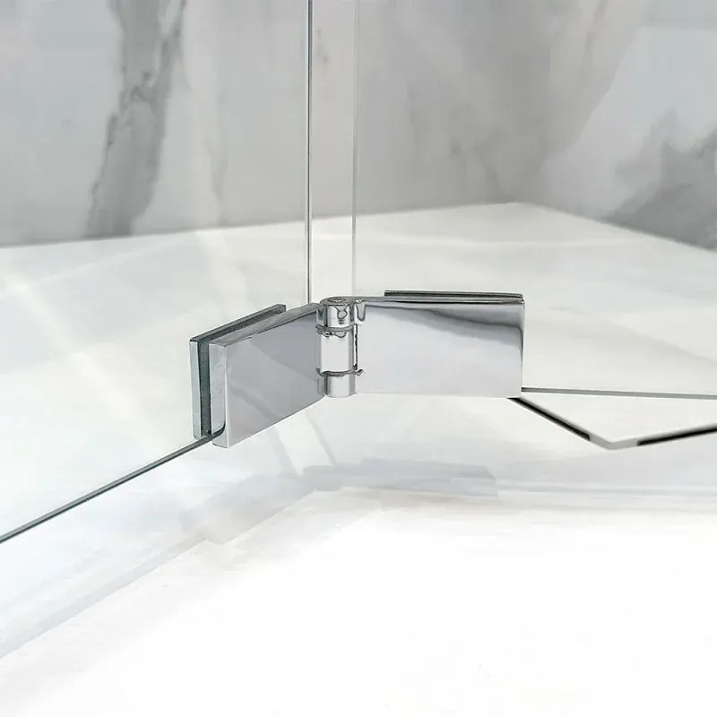 Box doccia 80x80 cm con porta a soffietto trasparente H 200 cm Ted