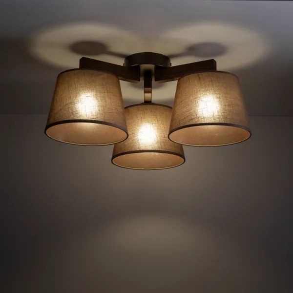 Brilagi - Lampadario a soffitto LATTE 3xE27/15W/230V pino/marrone