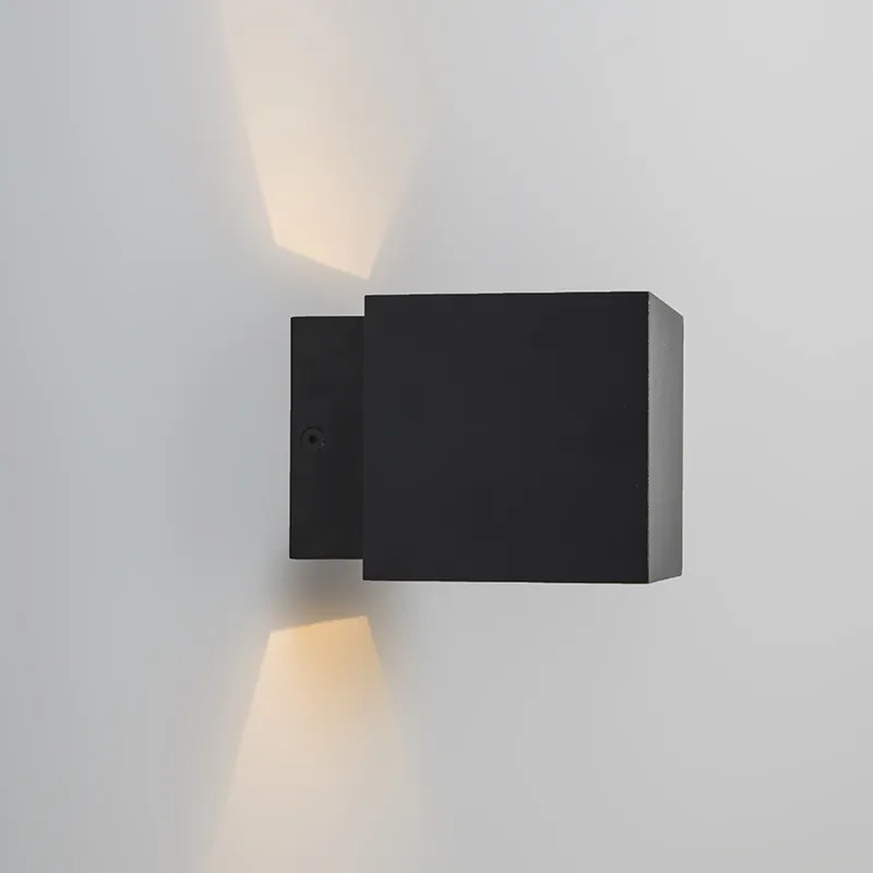 Applique da parete di design nero/oro con LED - Caja