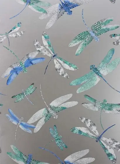Tapete Dragonfly Dance von Osborne & Little - Persian Blue/