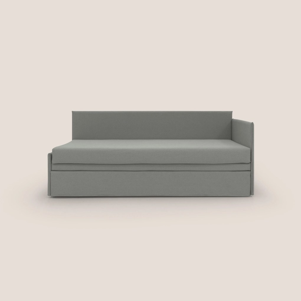 Durini Divano duplex con doppio letto in tessuto simil cotone impermeabile T13 grigio