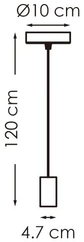 Lampadario a sospensione con filo SAGA 1xE27/40W/230V nero