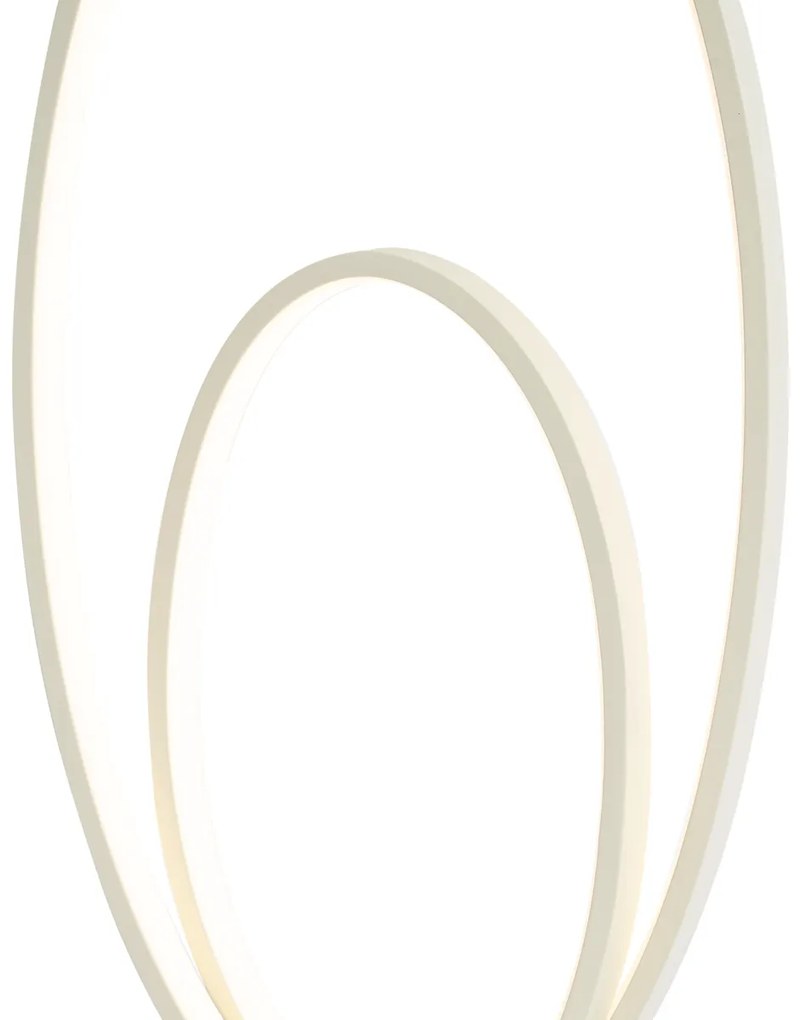 Lampada da tavolo di design beige con LED dimmerabile a 3 livelli - Boomerang