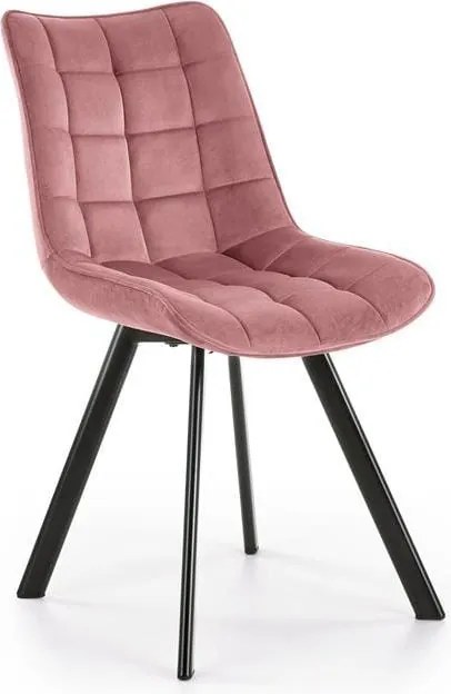 K332 sedia in velluto rosa