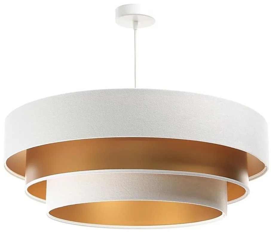 Lampadario su filo TRINITI 1xE27/60W/230V bianco/dorato