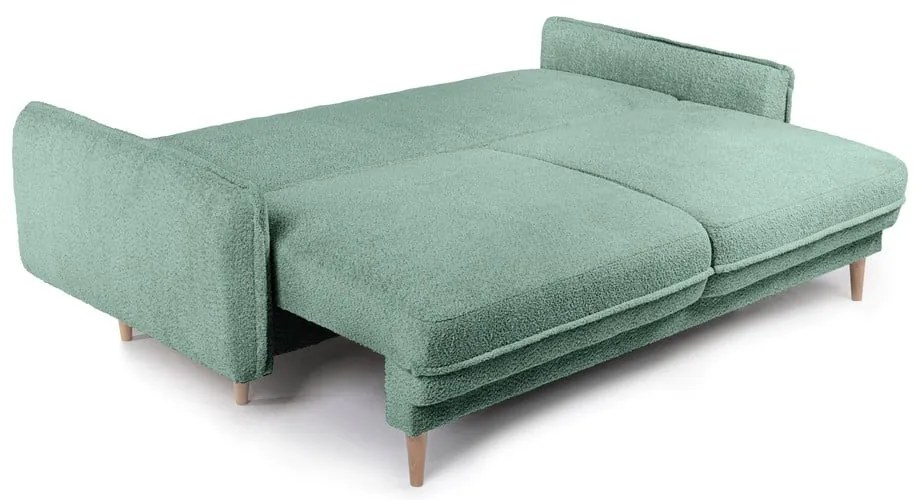 Divano letto verde in tessuto bouclé 215 cm Patti - Bonami Selection