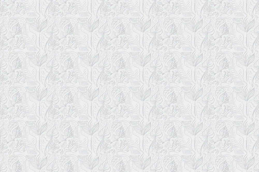 Carta da parati – Foglie magiche in versione bianca