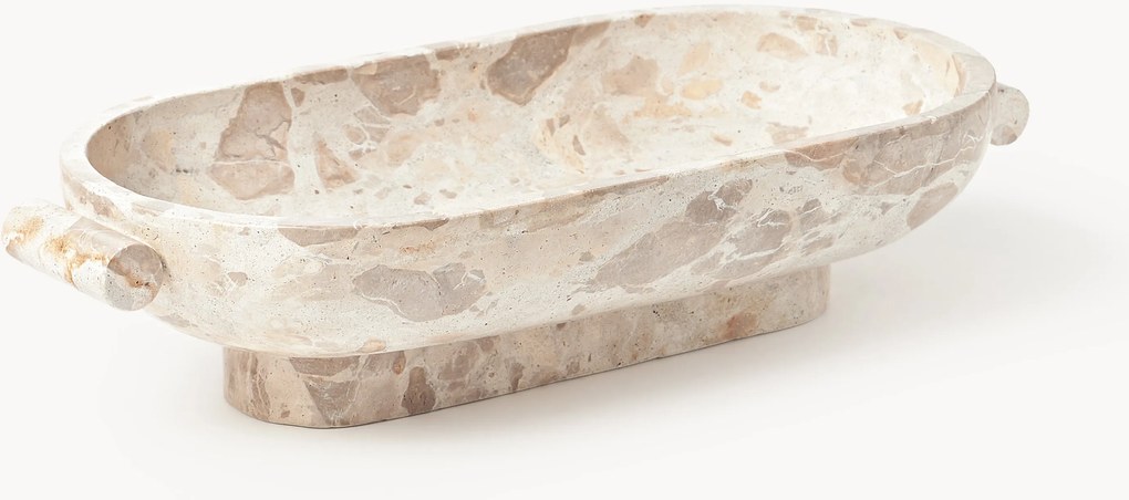 Ciotola decorativa in marmo Fossil, larg. 46 cm