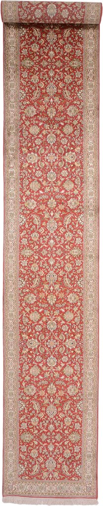 Cashmere Silk Tappeto 80 x 530 (Indian) Annodato A Mano