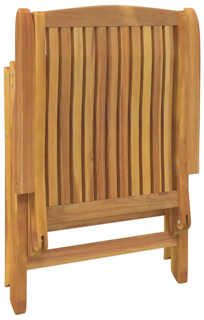 Sedie da giardino reclinabili 8 pz in legno massello di teak