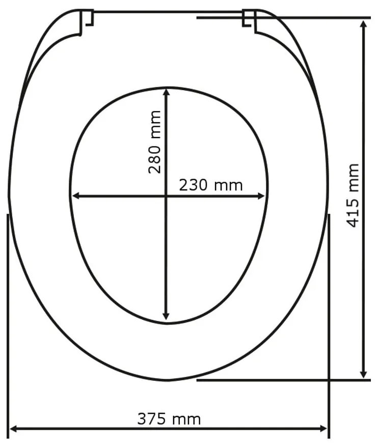 Sedile WC blu scuro con chiusura facilitata , 44,5 x 37,5 cm Samos - Wenko