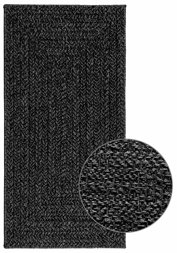 Tappeto Zızur Antracite 60x110 Cm Aspetto Iuta Interni Esterni /