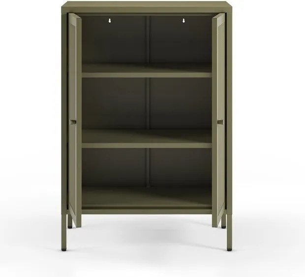 Armadietto verde in metallo 70x100x40 cm Fayna – Marckeric