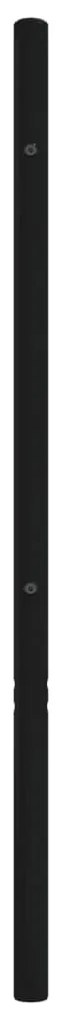 Testiera in metallo nero 107 cm